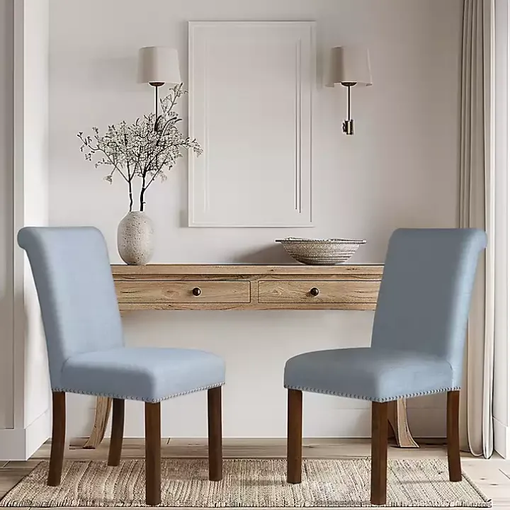 Aubrey Blue Upholstered 2-pc. Dining Chair Set