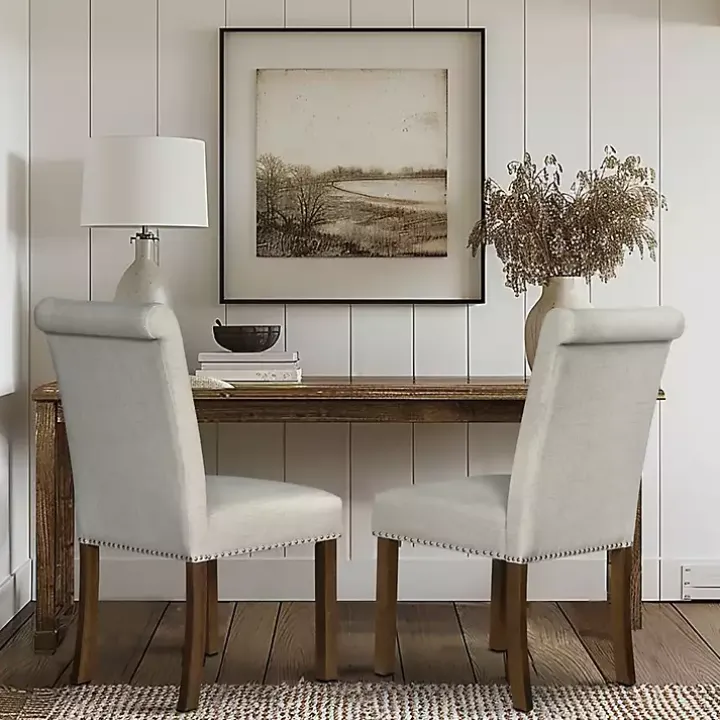 Aubrey Natural Upholstered 2-pc. Dining Chair Set