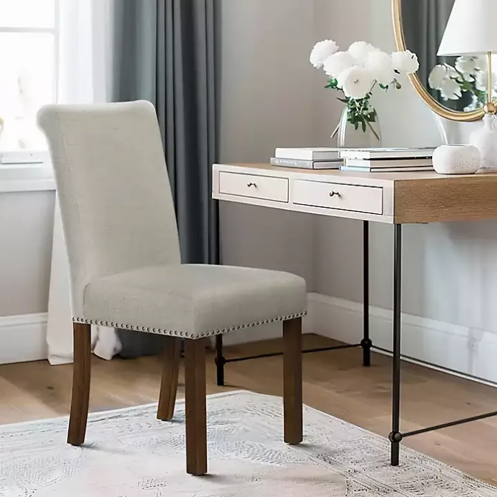 Aubrey Natural Upholstered 2-pc. Dining Chair Set