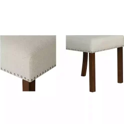 Aubrey Natural Upholstered 2-pc. Dining Chair Set