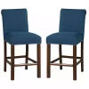 Aubrey Navy Upholstered 2-pc. Counter Stool Set