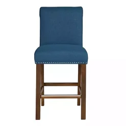 Aubrey Navy Upholstered 2-pc. Counter Stool Set