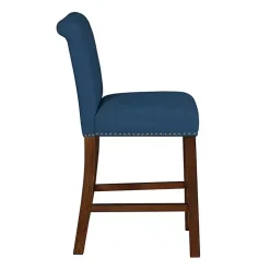 Aubrey Navy Upholstered 2-pc. Counter Stool Set