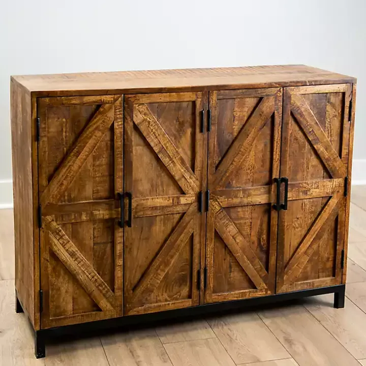 Austin Warm Wood Farmhouse Cabinet