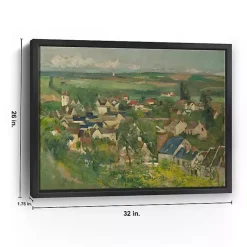 Auvers, Panoramic View Framed Canvas Art Print