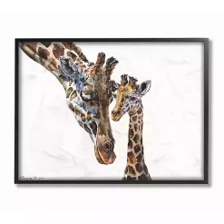 Baby Giraffe Watercolor Framed Art Print