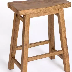 Barnwood Sonoma Saddle Counter Stools, Set of 2