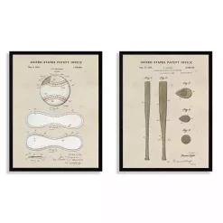 Baseball Patents Framed Art Prints, Set of 2