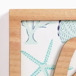 Beach Seashell Print Wood Wall Plaque