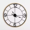 Beaded Wood and Metal Open Wall Clock