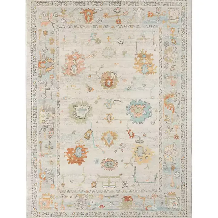 Beige Bohemian Area Rug, 7x9