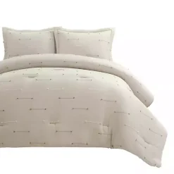 Beige Clip Jacquard 3-pc. Full/Queen Comforter Set