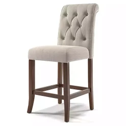 Beige Tufted Landon Counter Stools, Set of 2