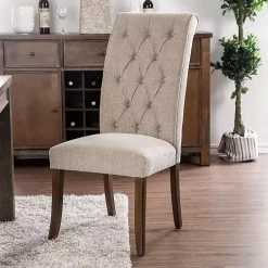 Beige Tufted Landon Dining Chairs, Set of 2