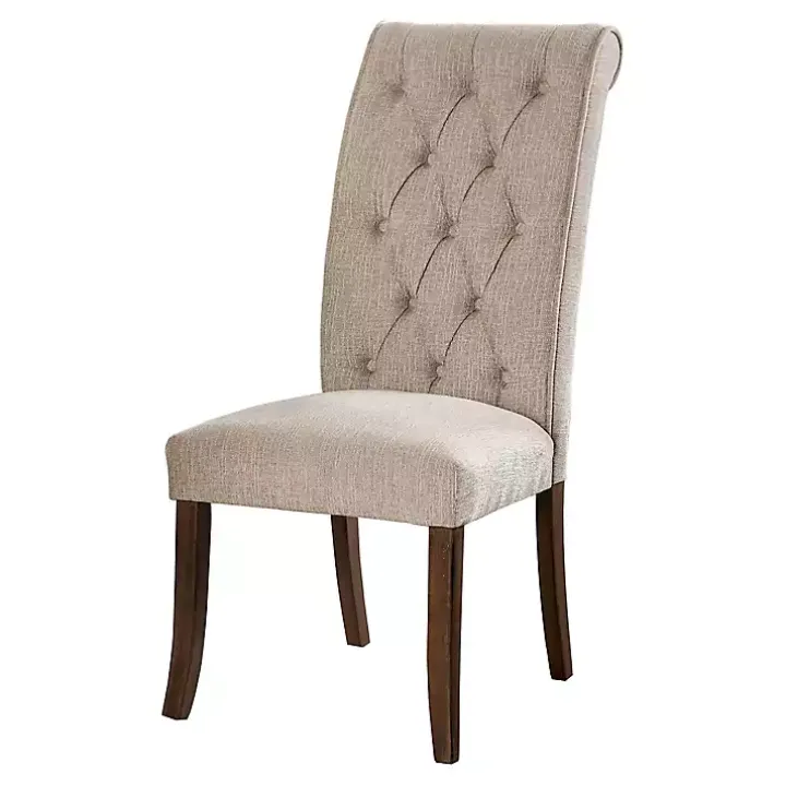 Beige Tufted Landon Dining Chairs, Set of 2