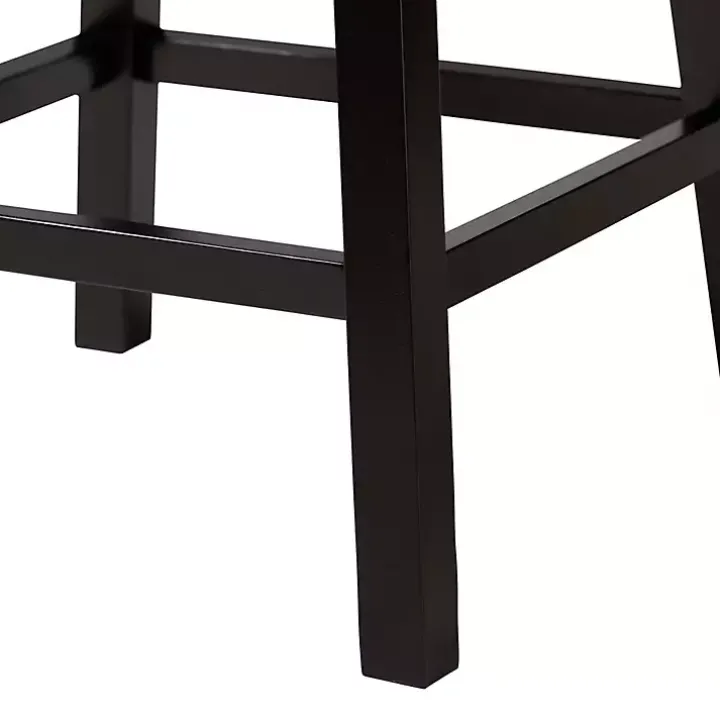 Beige Tufted Seat Swivel Counter Stools, Set of 2