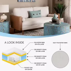 Beige Upholstered Harley Walnut Sofa