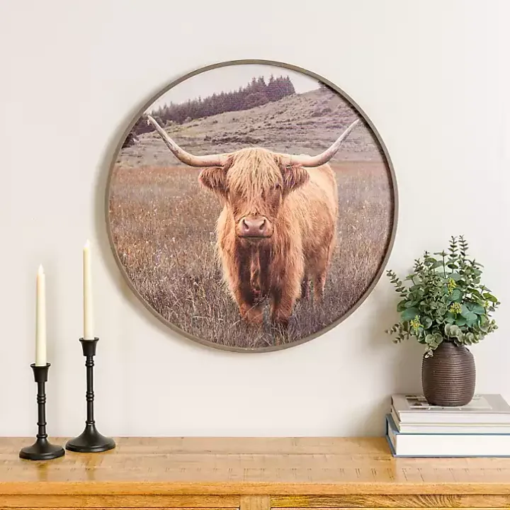 Bernie II Round Framed Canvas Art Print