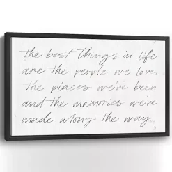 Best Things Framed Canvas Art Print, 38x26 in.
