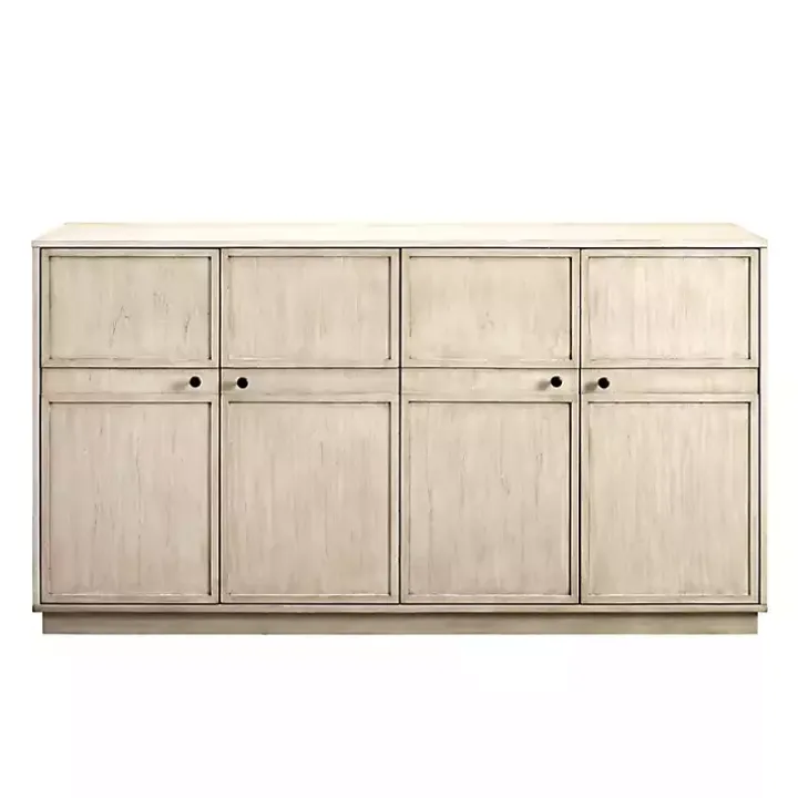 Birch Wood 4-Door Sideboard