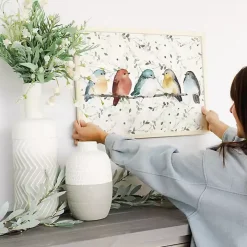 Bird Friends on a Branch Framed Art Print