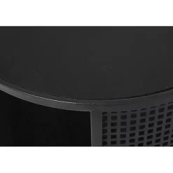 Black & Gold Metal Mesh Round Accent Table