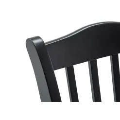 Black & Oak Wood Shaker Dining Chairs, Set of 2