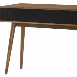 Black & Walnut Soft-Close Wood Console Table