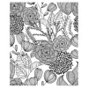 Black & White Floral Garden Peel & Stick Wallpaper