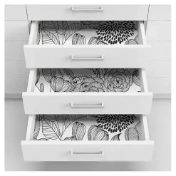 Black & White Floral Garden Peel & Stick Wallpaper