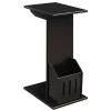 Black Accent Table with Magazine Holder