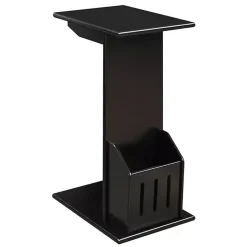 Black Accent Table with Magazine Holder