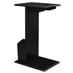 Black Accent Table with Magazine Holder