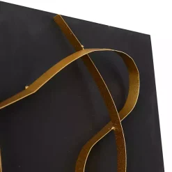 Black and Gold Abstract Wall Plaque