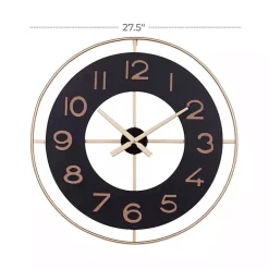 Black and Gold Open Frame Axis Clock