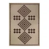 Black and Tan Kilim Washable Area Rug, 5x7