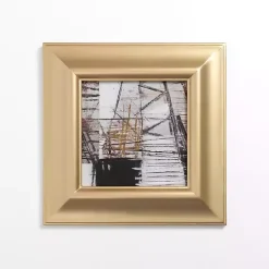 Black and White Abstract II Gold Framed Art Print