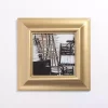 Black and White Abstract I Gold Framed Art Print