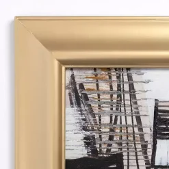 Black and White Abstract I Gold Framed Art Print