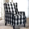 Black and White Buffalo Check Recliner