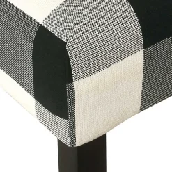 Black and White Buffalo Check Counter Stool