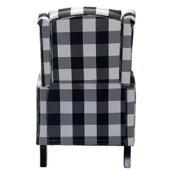 Black and White Buffalo Check Recliner