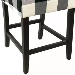 Black and White Buffalo Check Counter Stool