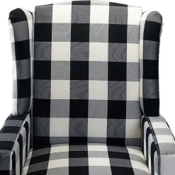 Black and White Buffalo Check Recliner
