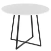 Black and White Canary Cosmo Round Dining Table