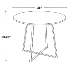 Black and White Canary Cosmo Round Dining Table