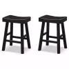 Black Backless Cooper Counter Stools, Set of 2