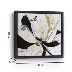 Black Bloom II Framed Canvas Art Print