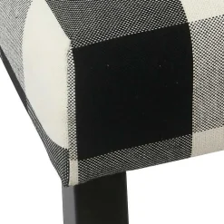 Black Buffalo Check Dining Chairs, Set of 2