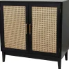 Black Cane 2-Door Media Cabinet